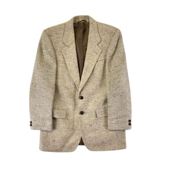 Avoca Collection‎ Women’s L Beige Plaid Blazer Jacket Career Button Front Lined - Picture 1 of 10